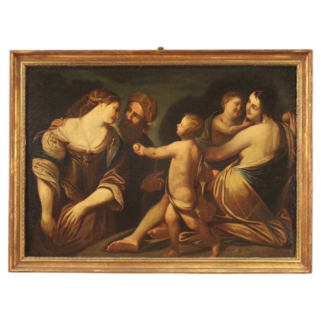 17th Century, Oil on Canvas Antique Italian Mythological Painting, 1680