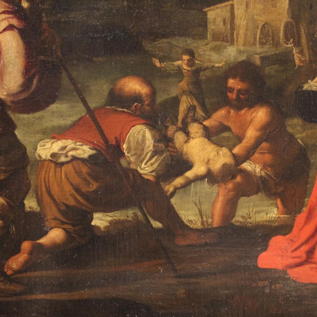 17th Century Oil on Canvas Antique Italian Religious Painting, 1680 2