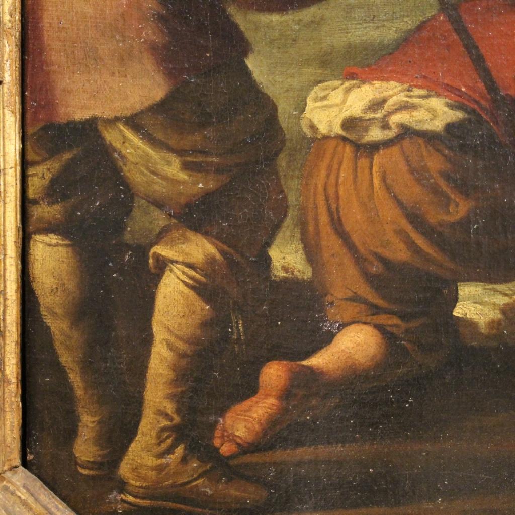 17th Century Oil on Canvas Antique Italian Religious Painting, 1680 4