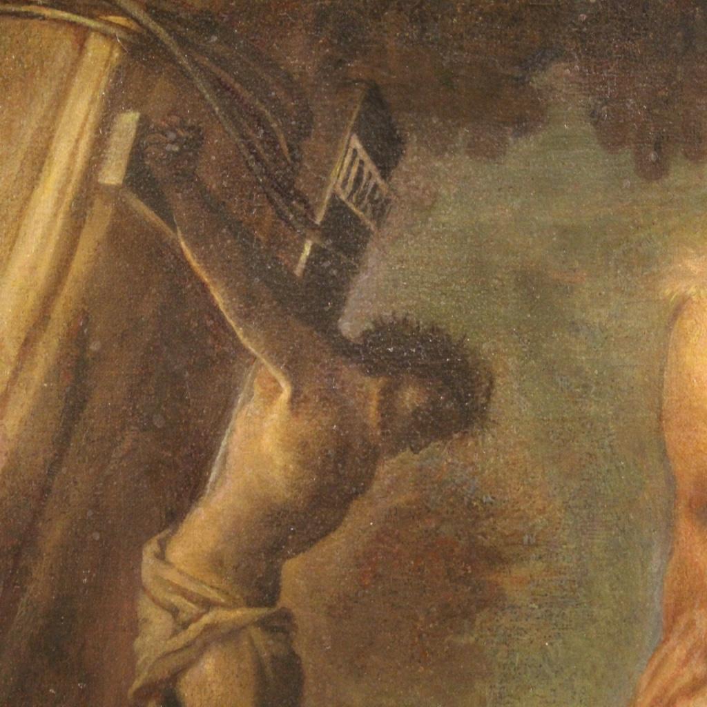 Antikes italienisches religiöses Gemälde Saint Jerome, Öl auf Leinwand, 17. Jahrhundert, 1670 6