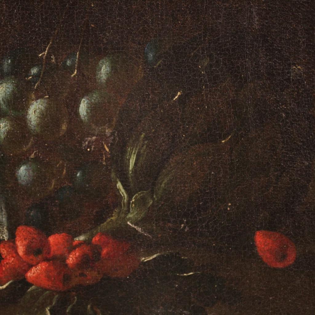 17th Century Oil on Canvas Antique Italian Still Life Painting, 1650 8