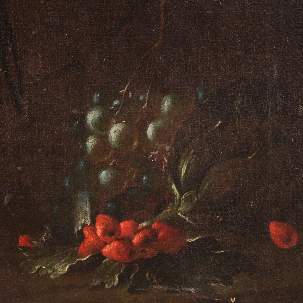 17th Century Oil on Canvas Antique Italian Still Life Painting, 1650 2