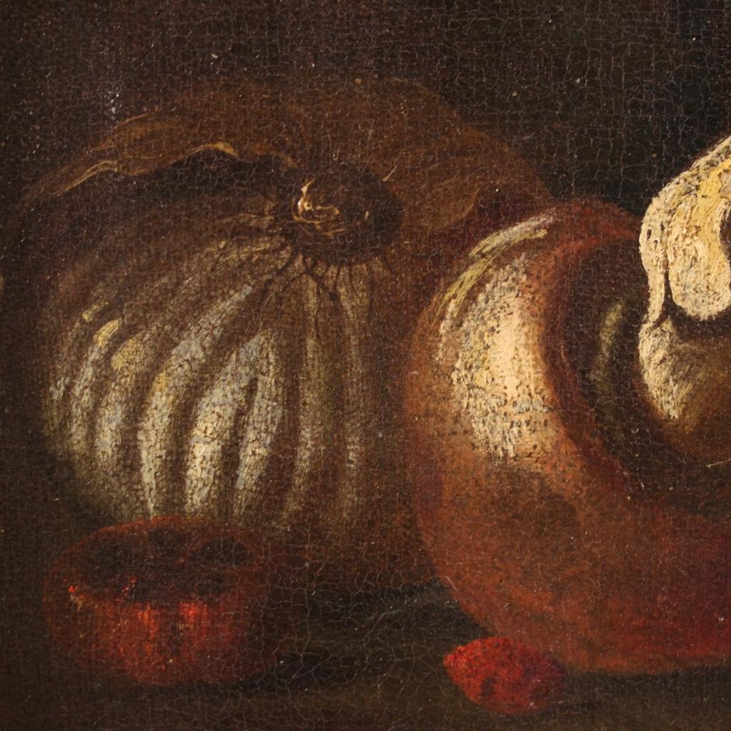 17th Century Oil on Canvas Antique Italian Still Life Painting, 1650 4