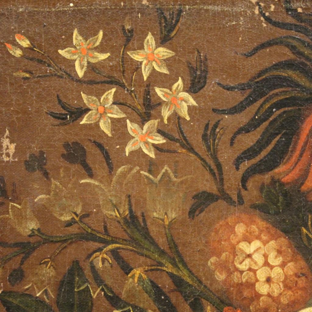 17th Century Oil on Canvas Antique Italian Still Life Painting, 1670 3