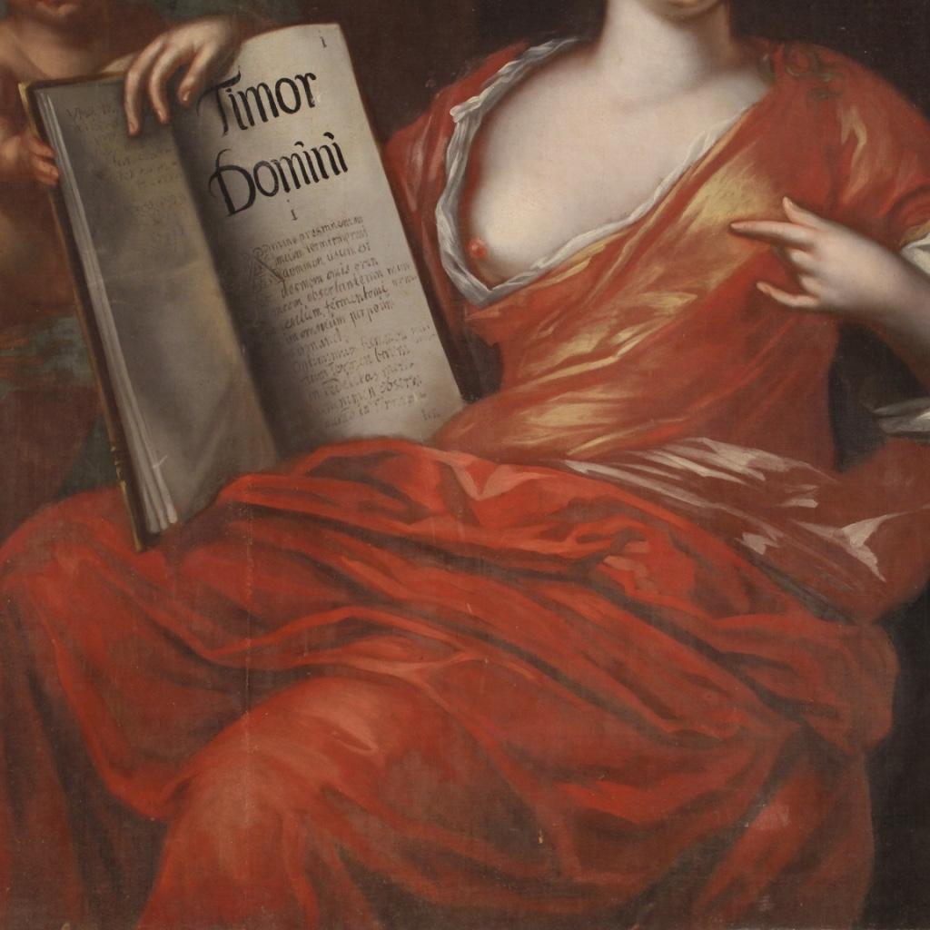 17th Century Oil on Canvas Antique Italian Sybil Painting, 1680 2