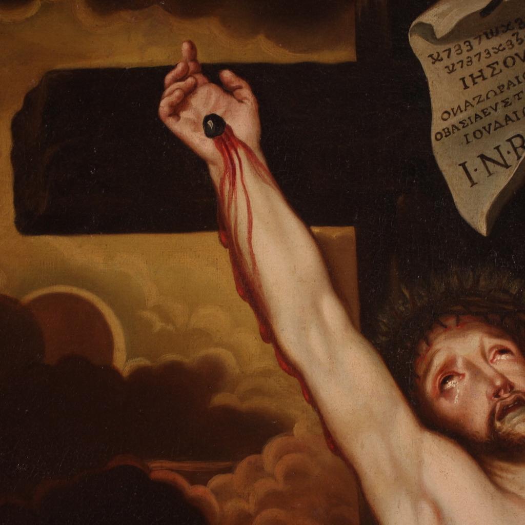 siglo XVII Óleo sobre lienzo Pintura religiosa flamenca antigua Crucifixión, 1630 Lienzo