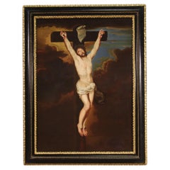 siglo XVII Óleo sobre lienzo Pintura religiosa flamenca antigua Crucifixión, 1630