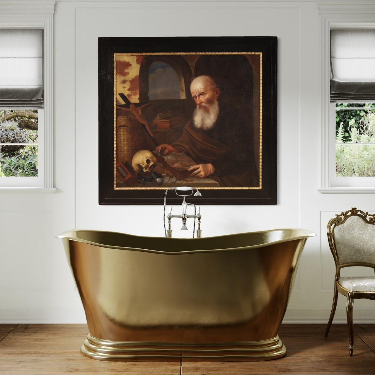 17. Jahrhundert Öl auf Leinwand Flämisches religiöses Gemälde Heiliger Hieronymus in seinem Arbeitszimmer im Angebot 8