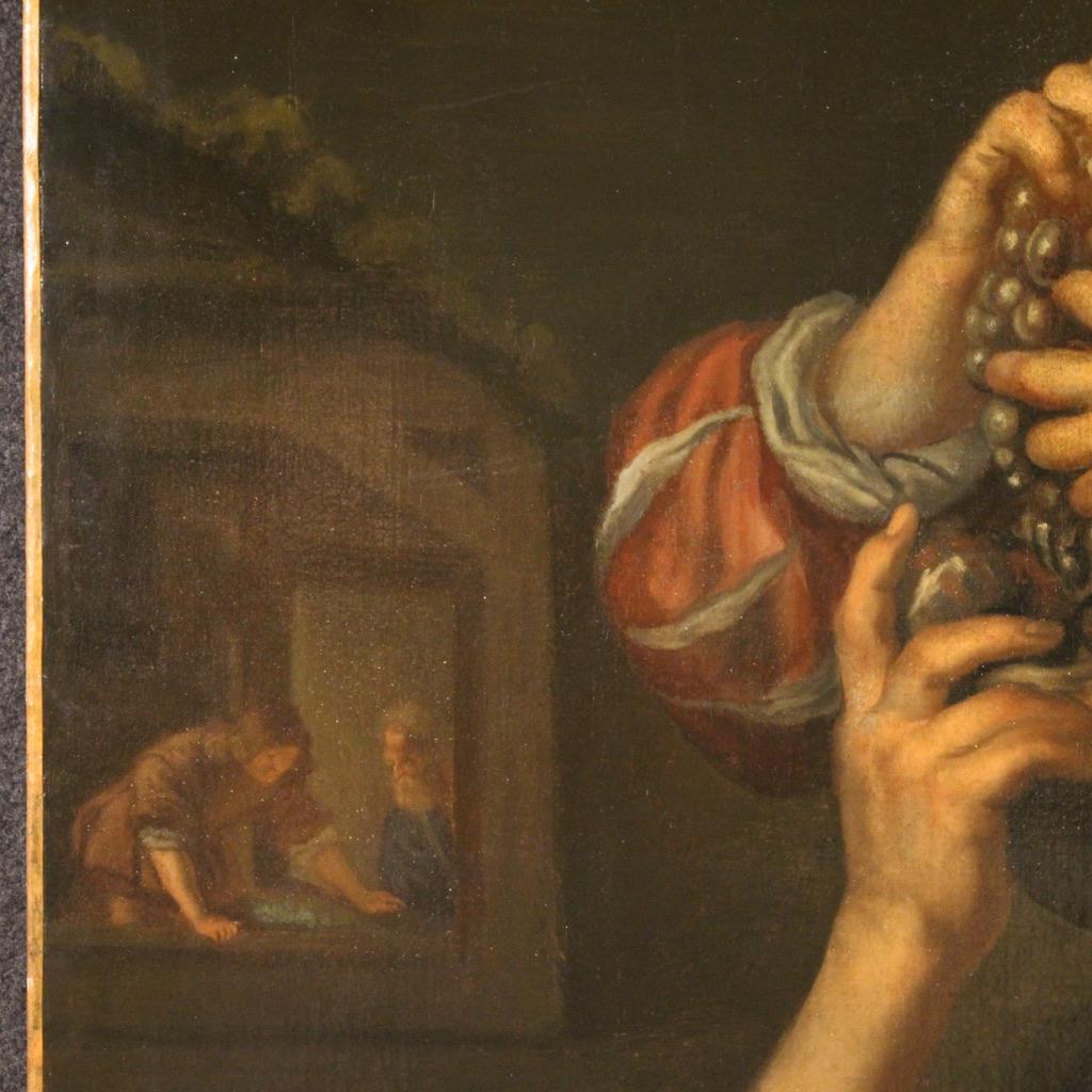 siglo XVII Óleo sobre Lienzo Pintura Mitológica Alemana Antigua Baco, 1650 5