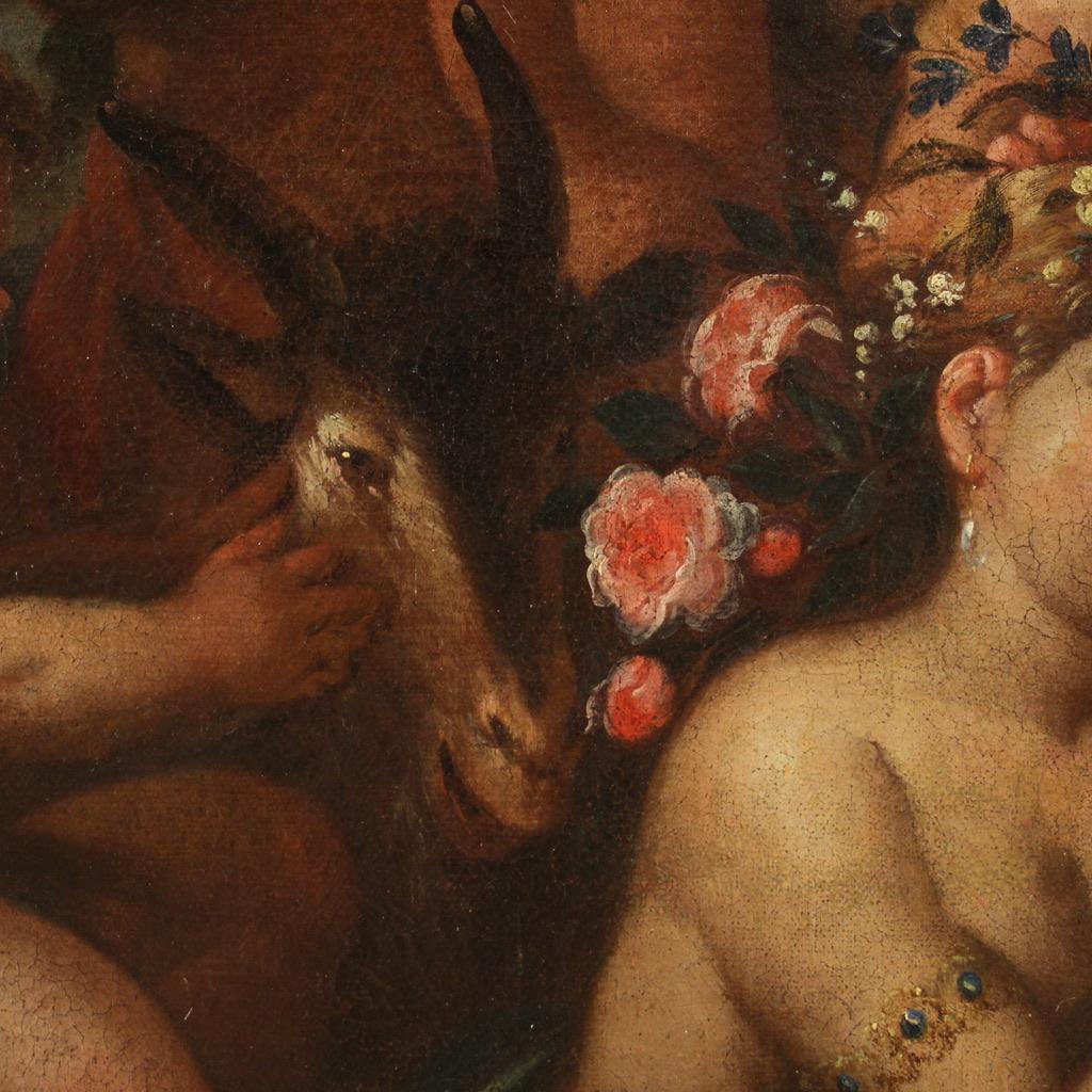 17th Century Oil on Canvas Italian Antique Mythological Painting, 1680 7