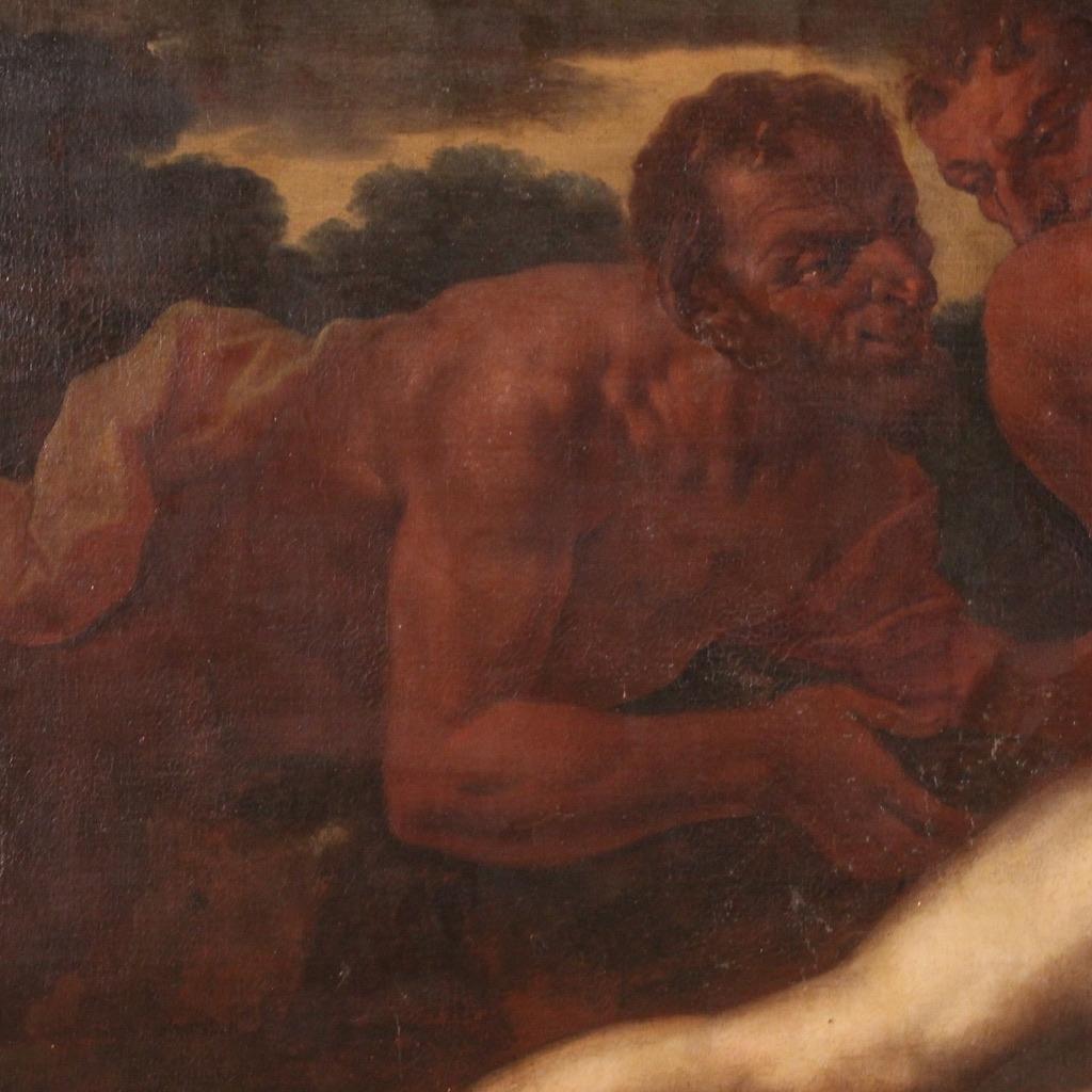 Huile sur toile du 17ème siècle Peinture Mythologique Antique Italienne Vénus Endormie 3