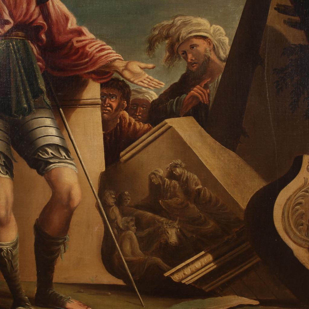huile sur toile du 17e siècle Peinture italienne ancienne Bélisaire aveugle, 1680 en vente 3