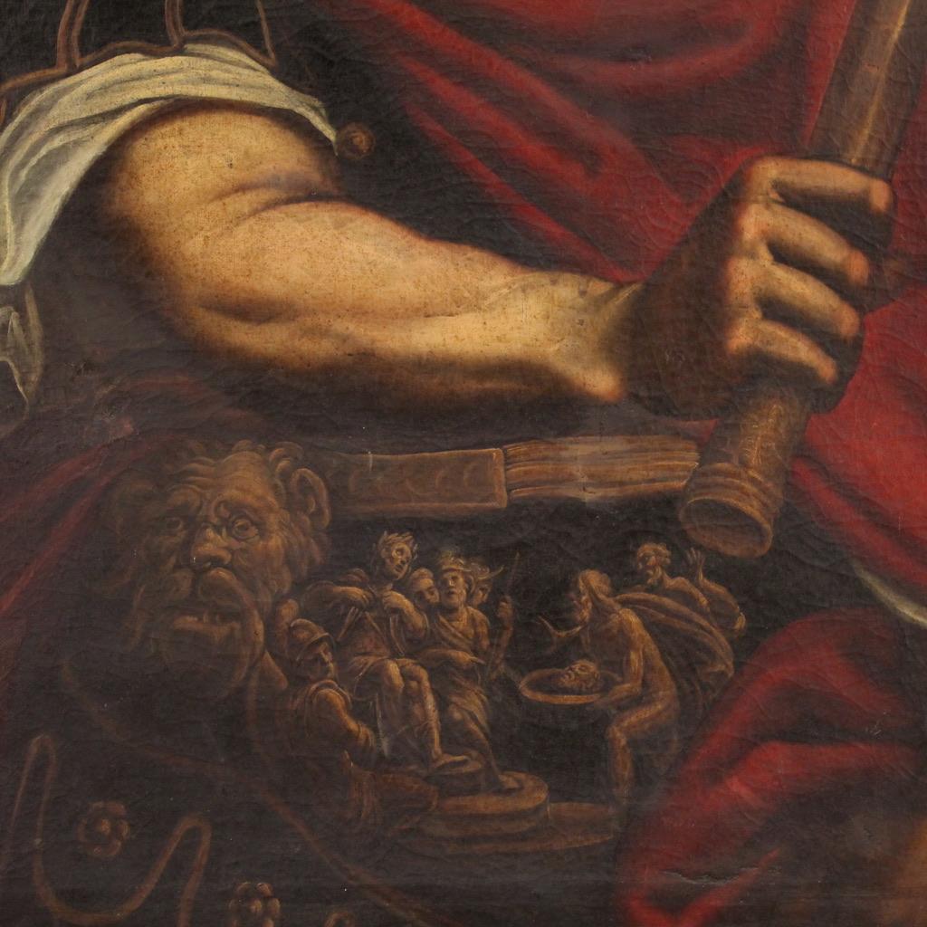 siglo XVII Óleo sobre Lienzo Pintura Antigua Italiana Retrato Julio César, 1680 10