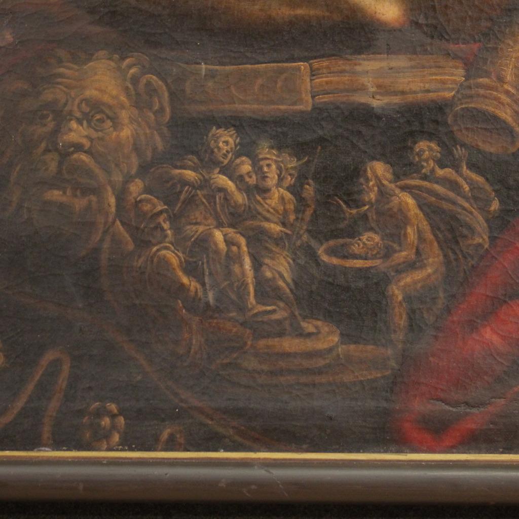 siglo XVII Óleo sobre Lienzo Pintura Antigua Italiana Retrato Julio César, 1680 3