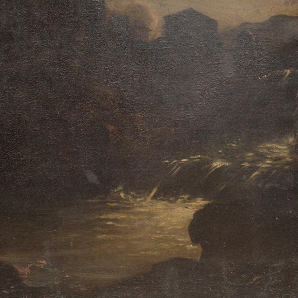 17th Century Oil on Canvas Italian Antique Painting Saint John the Baptist, 1650 For Sale 6