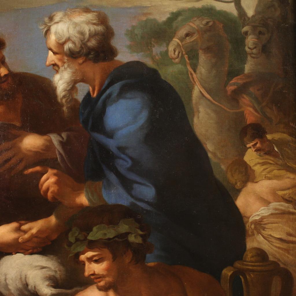 óleo sobre lienzo del siglo XVII Pintura religiosa antigua italiana, 1650 Lienzo en venta