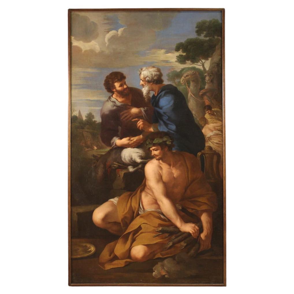óleo sobre lienzo del siglo XVII Pintura religiosa antigua italiana, 1650