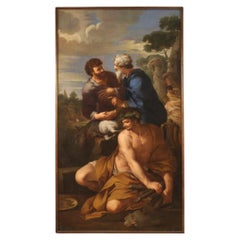 17th Century Oil on Canvas Italian Antique Religious Painting, 1650