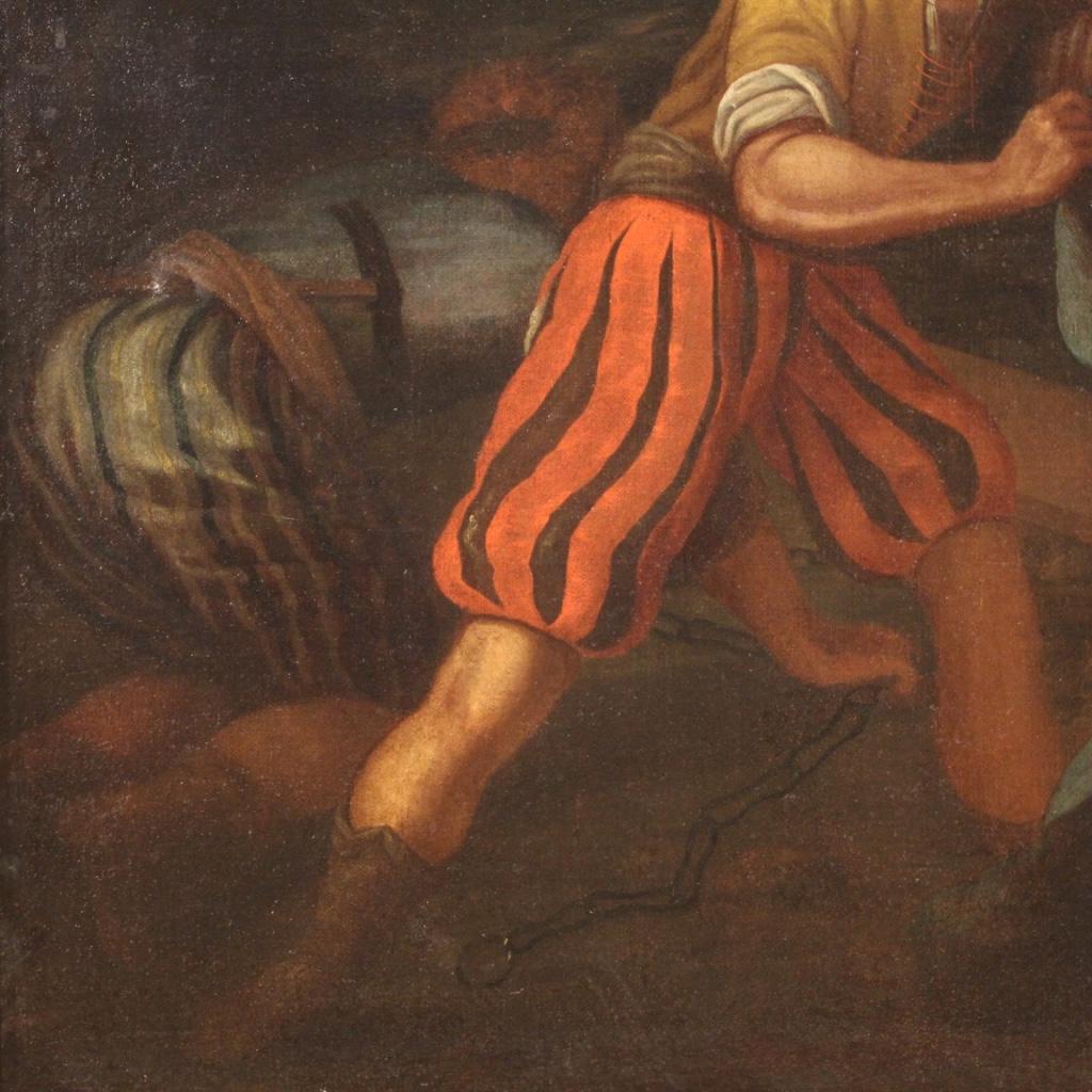 Huile sur toile italienne ancienne du 17ème siècle représentant un Christ, peinture religieuse, 1670 en vente 5
