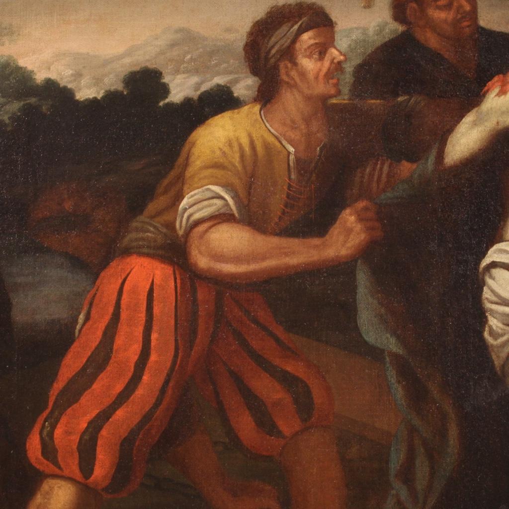 Huile sur toile italienne ancienne du 17ème siècle représentant un Christ, peinture religieuse, 1670 en vente 2