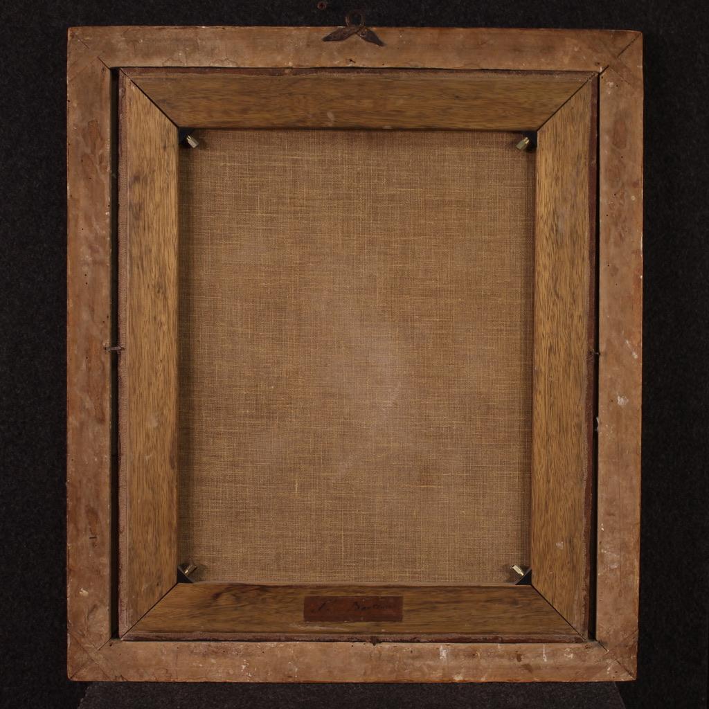 Olio su tela del XVII secolo, dipinto religioso antico italiano San Bartolomeo in vendita 8