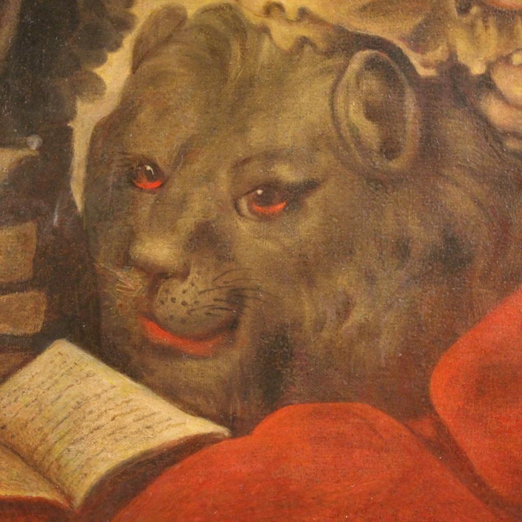 17. Jahrhundert Öl auf Leinwand Italienisch antike religiöse Malerei Saint Jerome, 1670 im Angebot 5