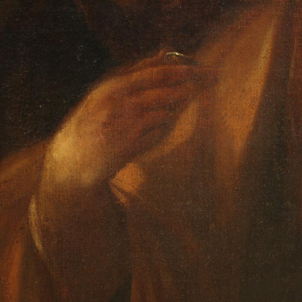 siglo XVII Óleo sobre Lienzo Pintura Religiosa Antigua Italiana El Tributo Dinero en venta 6