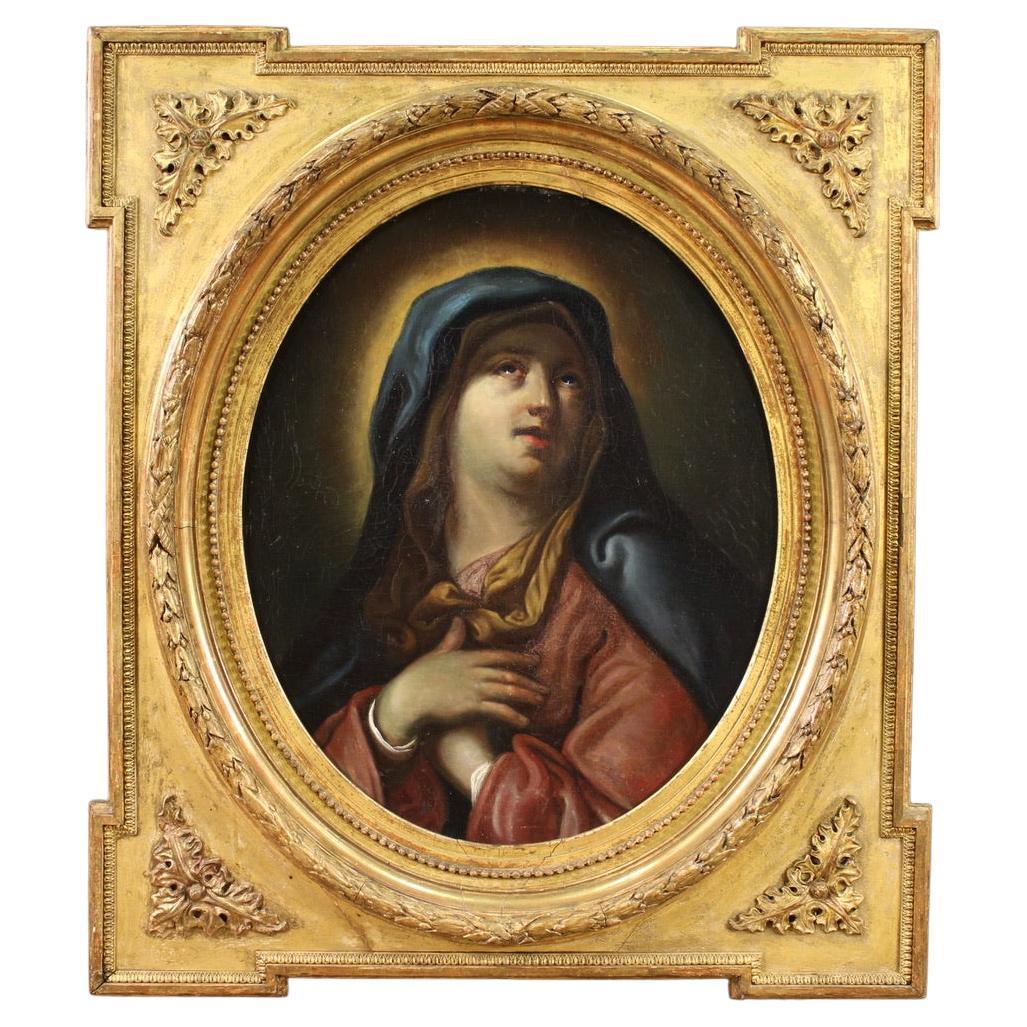 17. Jahrhundert Öl auf Leinwand italienische antike religiöse Malerei Jungfrau der Schmerzen