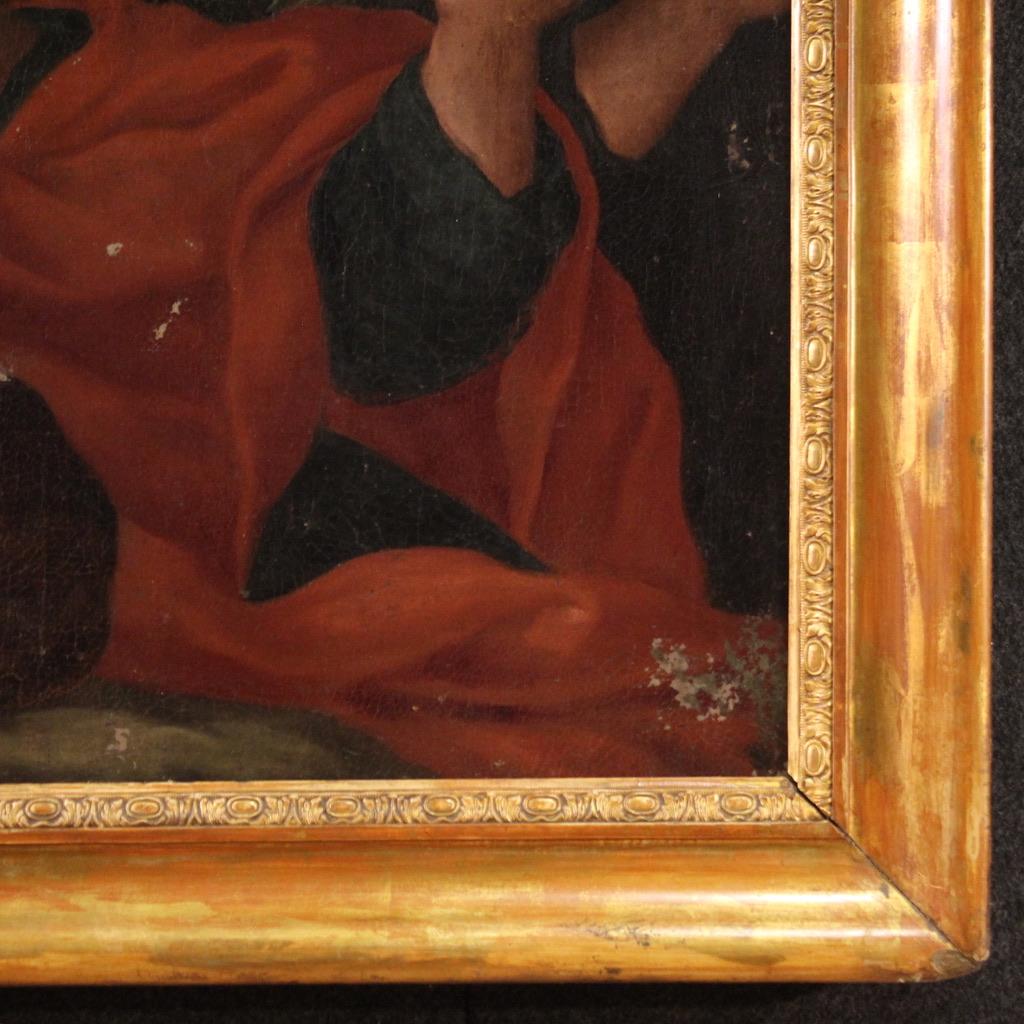 17. Jahrhundert Öl auf Leinwand Italienisches biblisches Gemälde Lot und seine Töchter, 1650 3