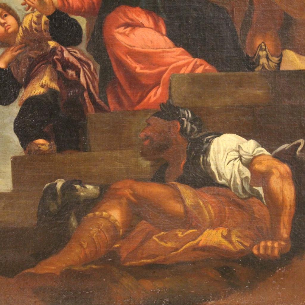 Late 17th Century 17th Century Oil on Canvas Italian Biblical Painting Repudiation of Vasti, 1670