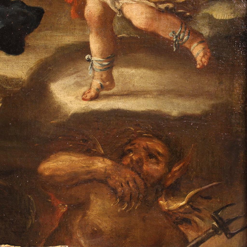 17th Century Oil on Canvas Italian Biblical Painting Tobias And The Angel, 1660 en vente 6