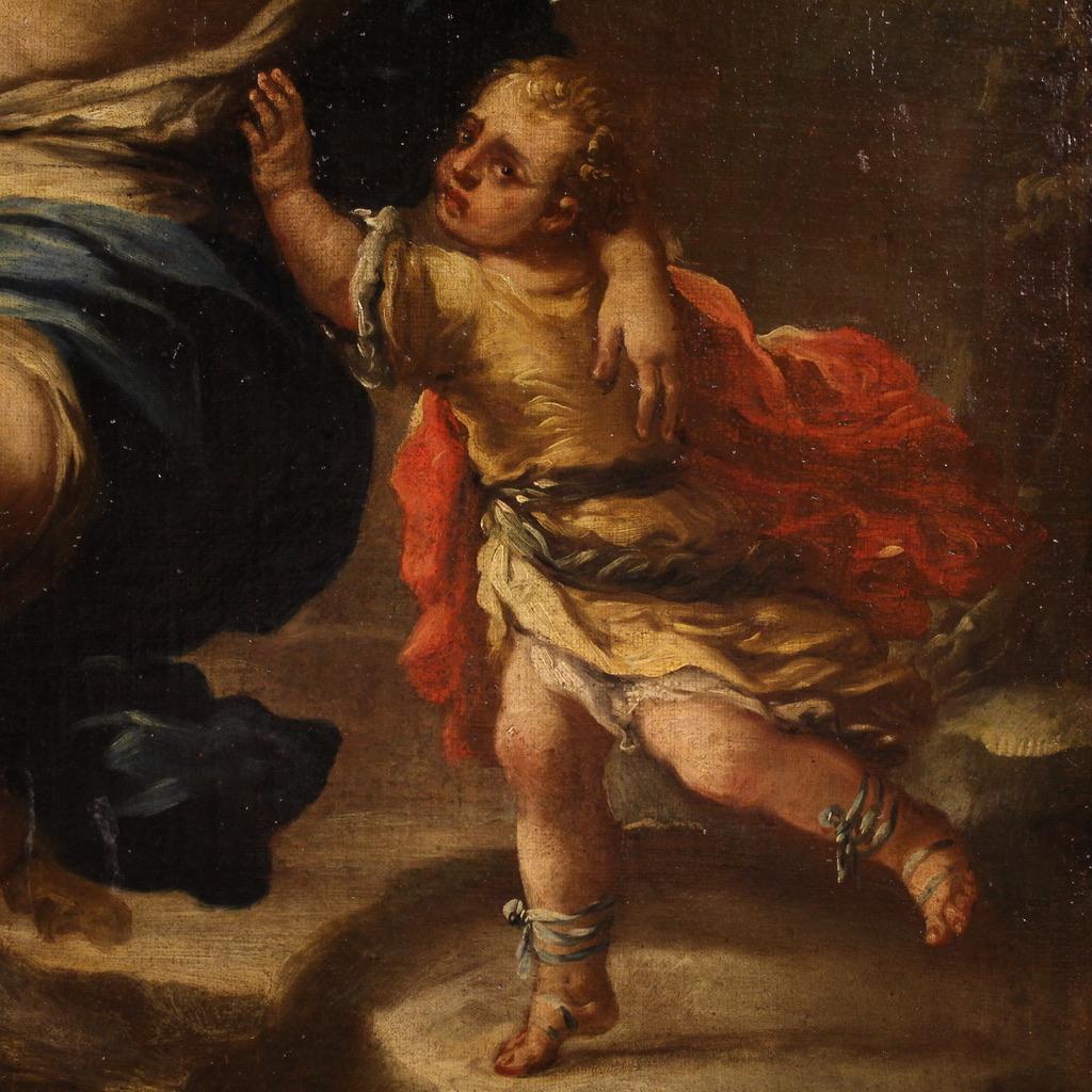 17th Century Oil on Canvas Italian Biblical Painting Tobias And The Angel, 1660 en vente 1