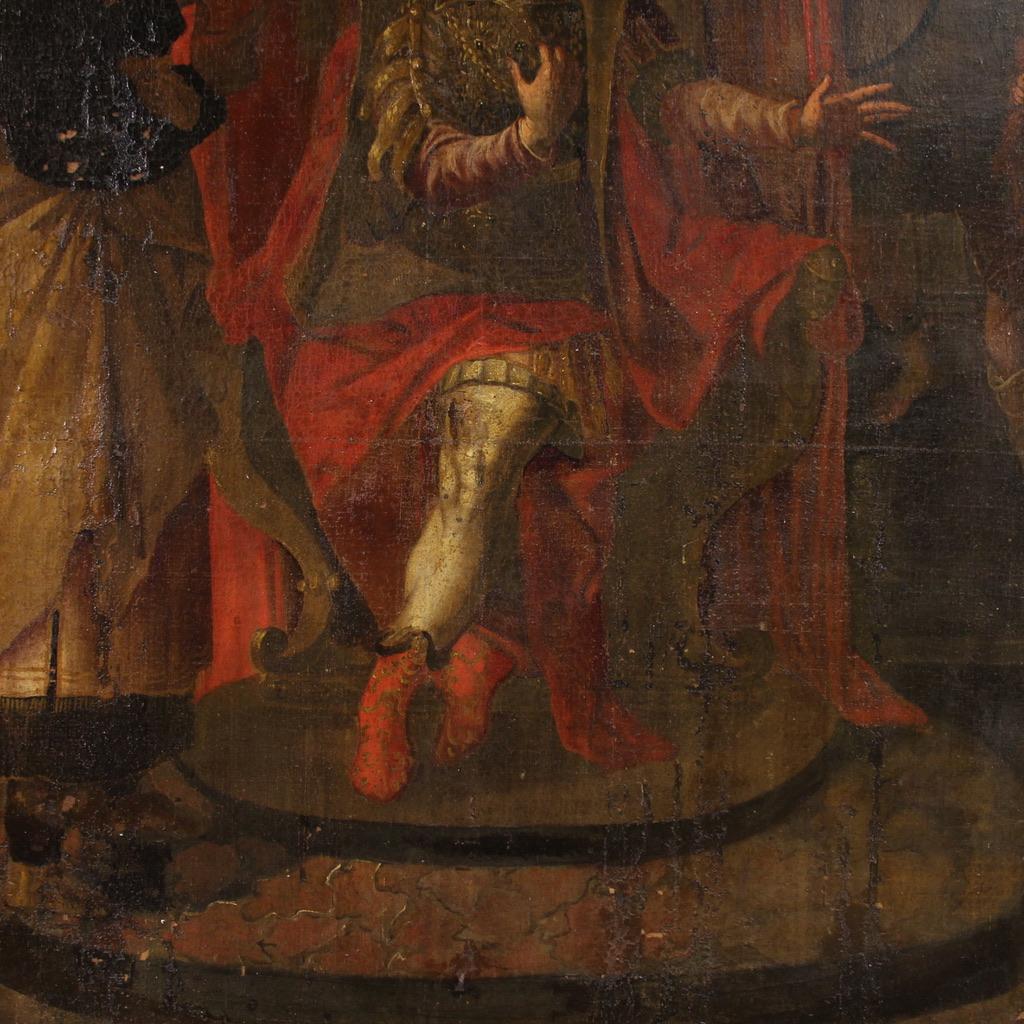 17th Century Oil on Canvas Italian Biblical Scene Painting, 1670 im Angebot 4