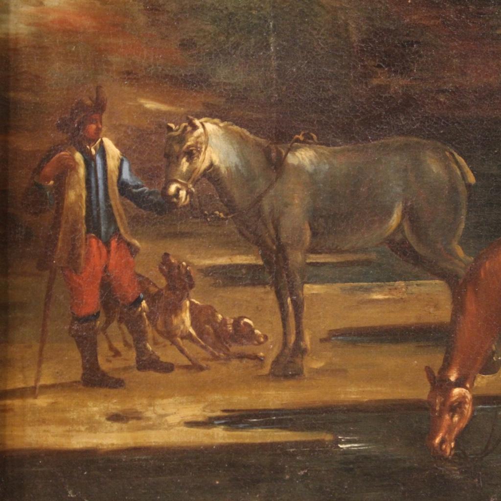 17th Century Oil on Canvas Italian Landscape Painting, 1670 1