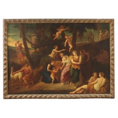huile sur toile du 17e siècle Peinture antique italienne mythologique, 1670