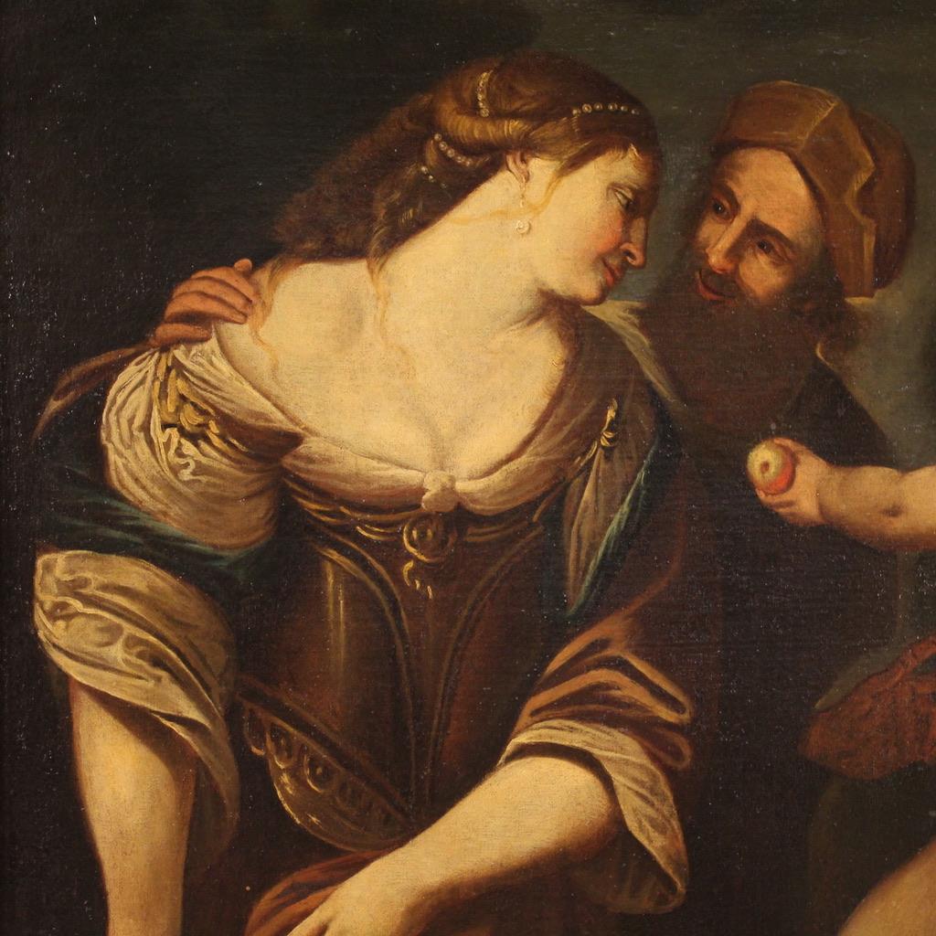 17th Century, Oil on Canvas Italian Mythological Painting Female Character, 1680 4