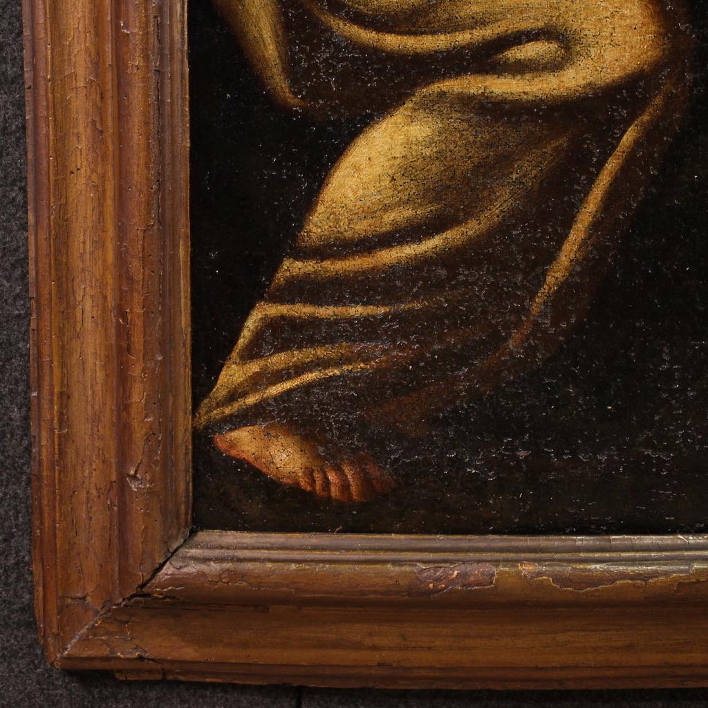 17th Century Oil on Canvas Italian Painting Christ and the Samaritan at the Well im Angebot 2