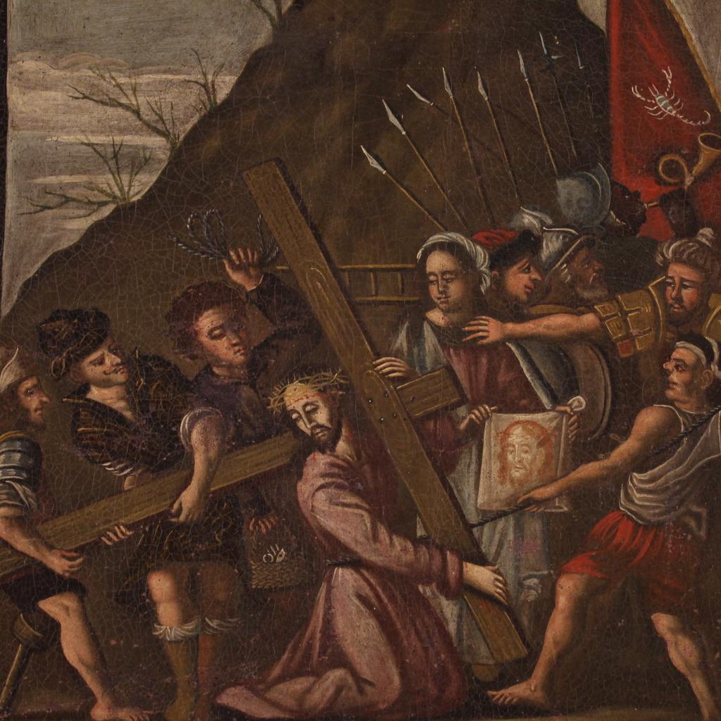 17th Century Oil on Canvas Italian Painting episodes from the life of Jesus 6