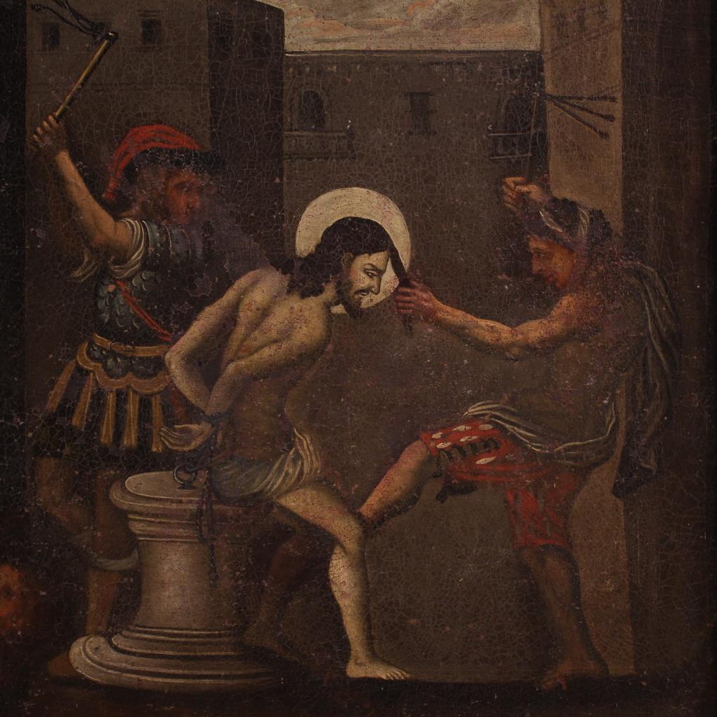 17th Century Oil on Canvas Italian Painting episodes from the life of Jesus 8