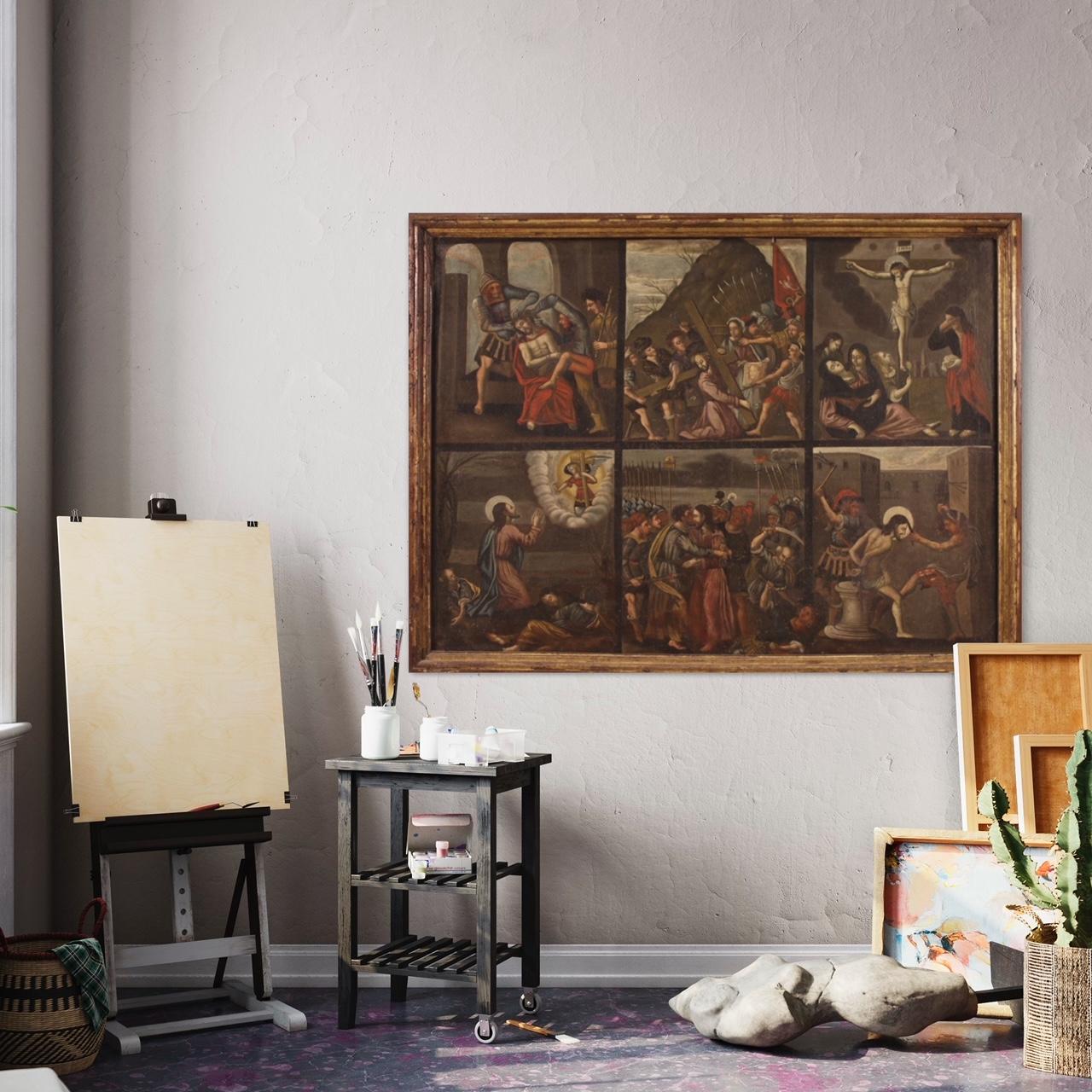 17. Jahrhundert Öl auf Leinwand Italienische Malerei Episoden aus dem Leben von Jesus 11