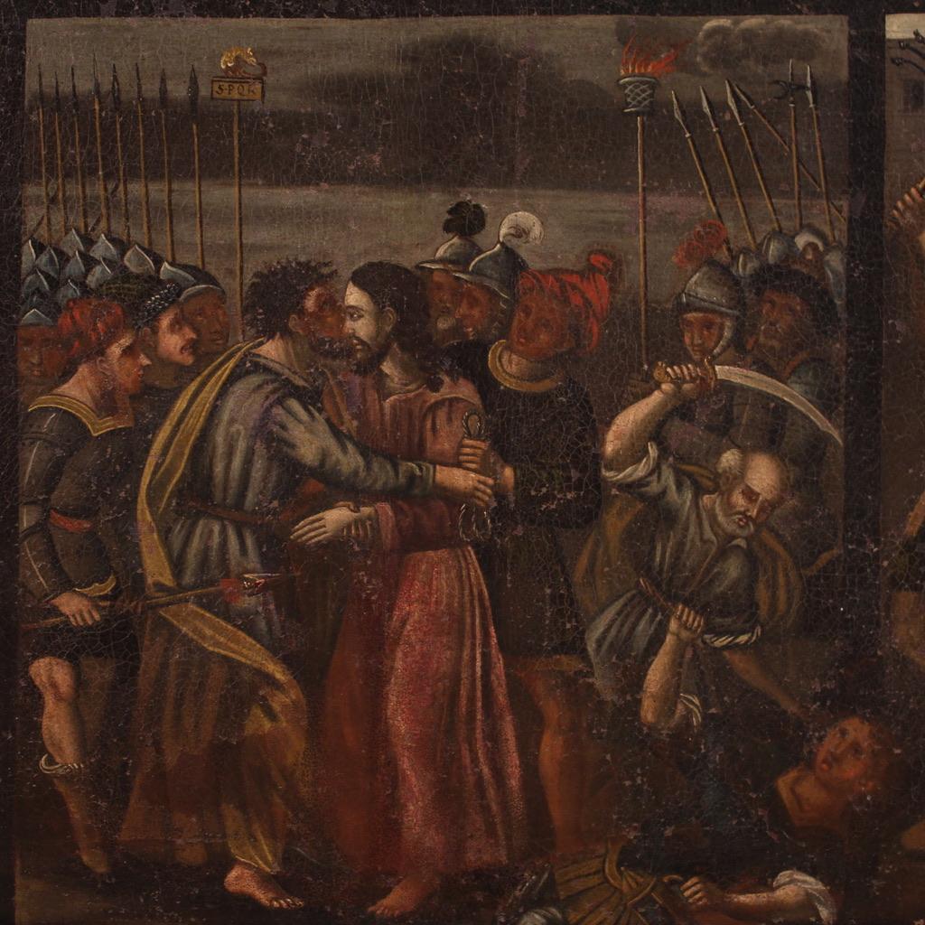 17. Jahrhundert Öl auf Leinwand Italienische Malerei Episoden aus dem Leben von Jesus im Zustand „Gut“ in Vicoforte, Piedmont
