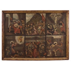 17th Century Oil on Canvas Italian Painting episodes from the life of Jesus
