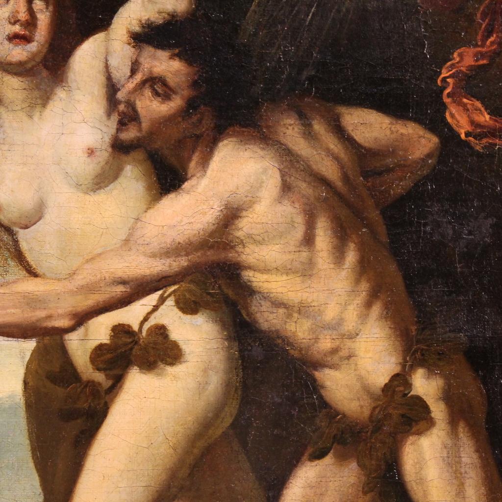 17th Century Oil on Canvas Italian Painting Expulsion of Adam and Eve im Angebot 1