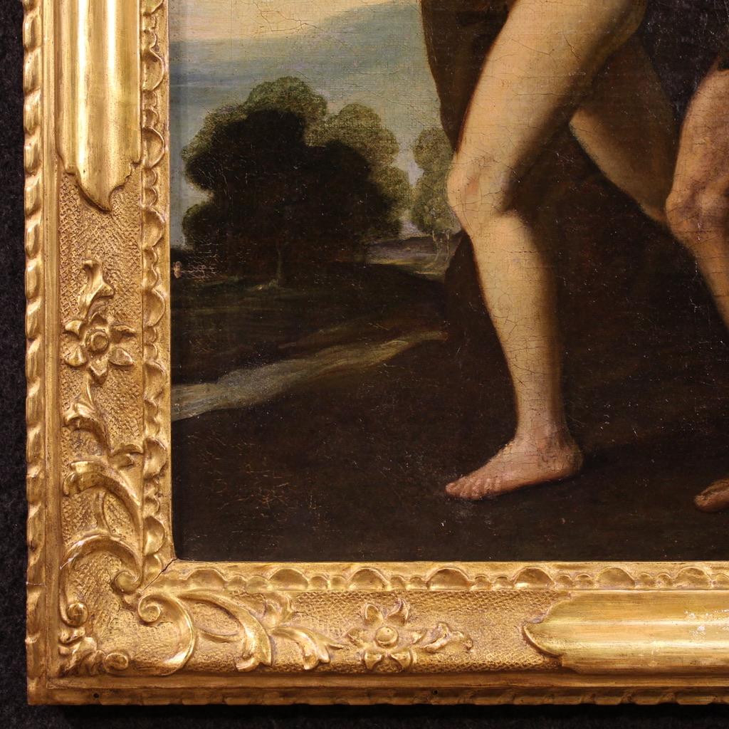 17th Century Oil on Canvas Italian Painting Expulsion of Adam and Eve im Angebot 2
