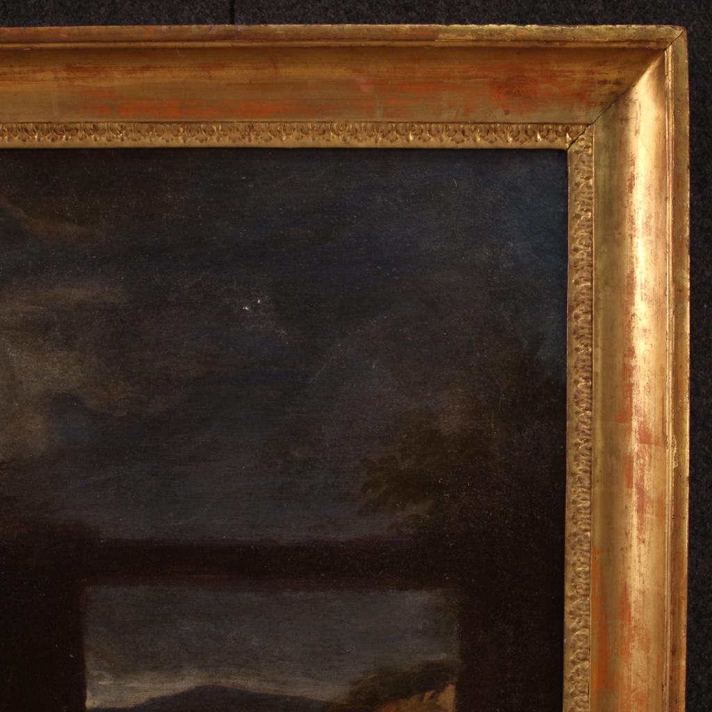 17. Jahrhundert Öl auf Leinwand Italienisches Gemälde Genre-Szene Farriers Werkstatt 1680 im Angebot 6