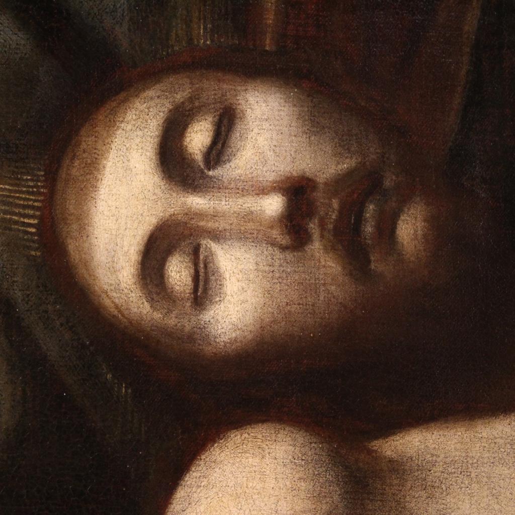17th Century Oil on Canvas Italian Painting Lamentation over the Dead ...