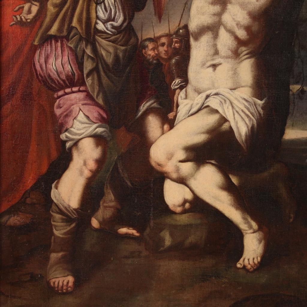 17. Jahrhundert Öl auf Leinwand Italienisches Gemälde Martyrium des Heiligen Bartholomäus (Late 17th Century)