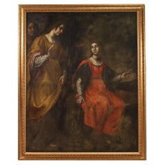huile sur toile du 17e siècle Peinture italienne Moïse sauvé des eaux , 1630