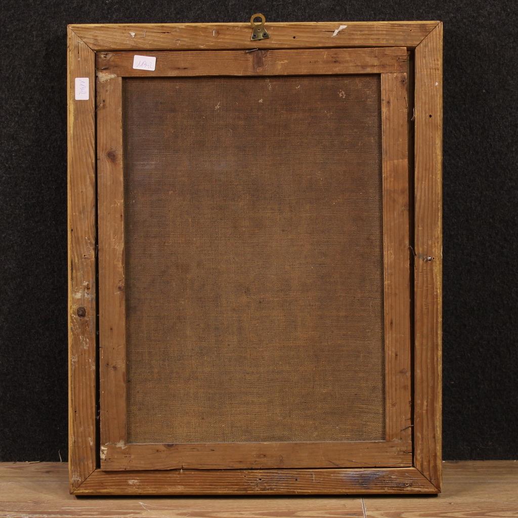 17. Jahrhundert Öl auf Leinwand Italienisches Gemälde Heiliger Franz von Assisi, 1660 im Angebot 4