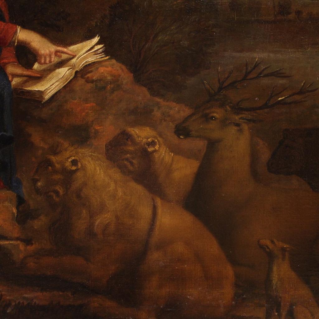 17th Century Oil on Canvas Italian Painting Saint John the Baptist, 1660 7